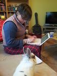 20130118_155209 Cleo helping Jenni work.jpg